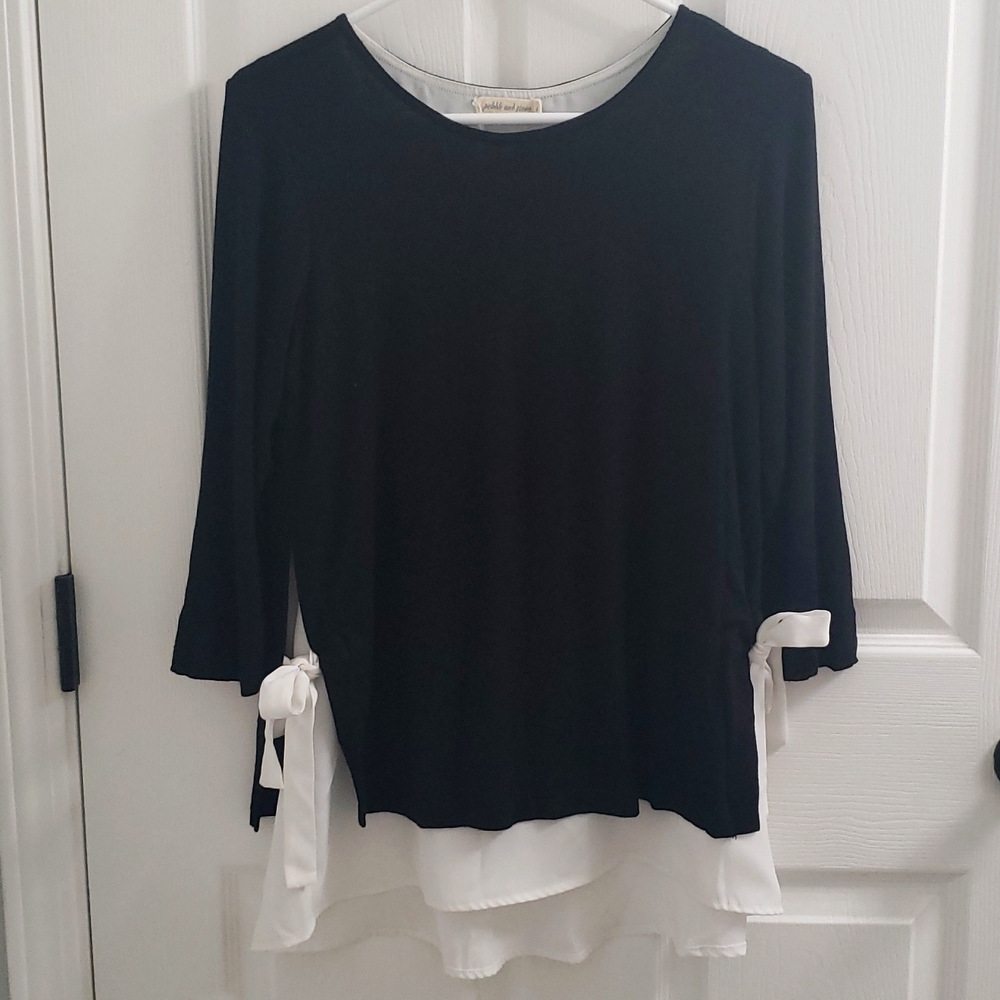 Layered knit top